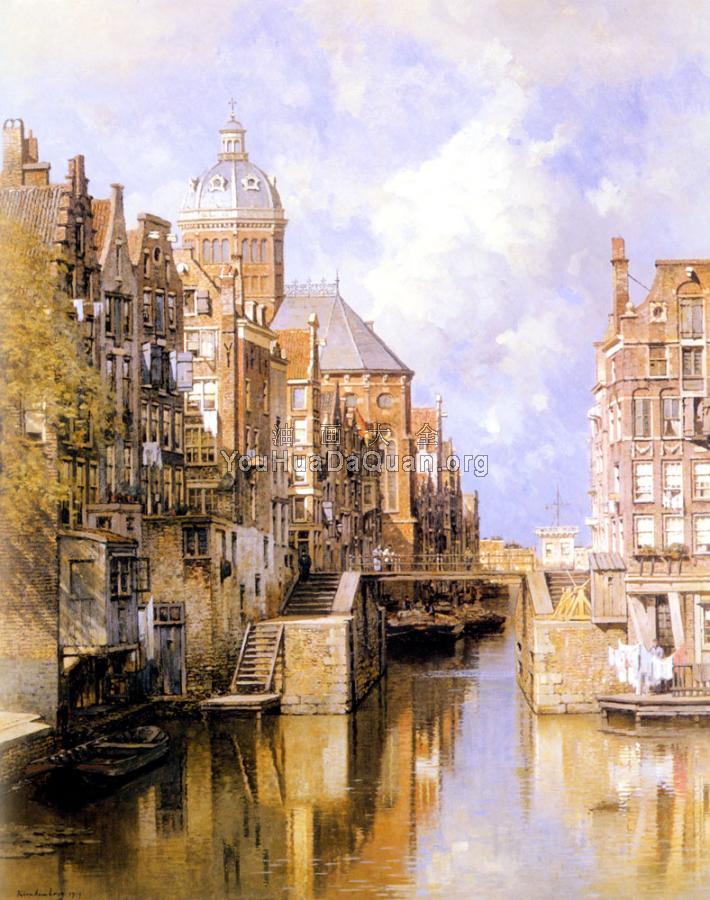 The Oudezijdsvoorburgwal Amsterdam - 约翰内斯·克里斯蒂安·卡雷尔·克林肯贝格